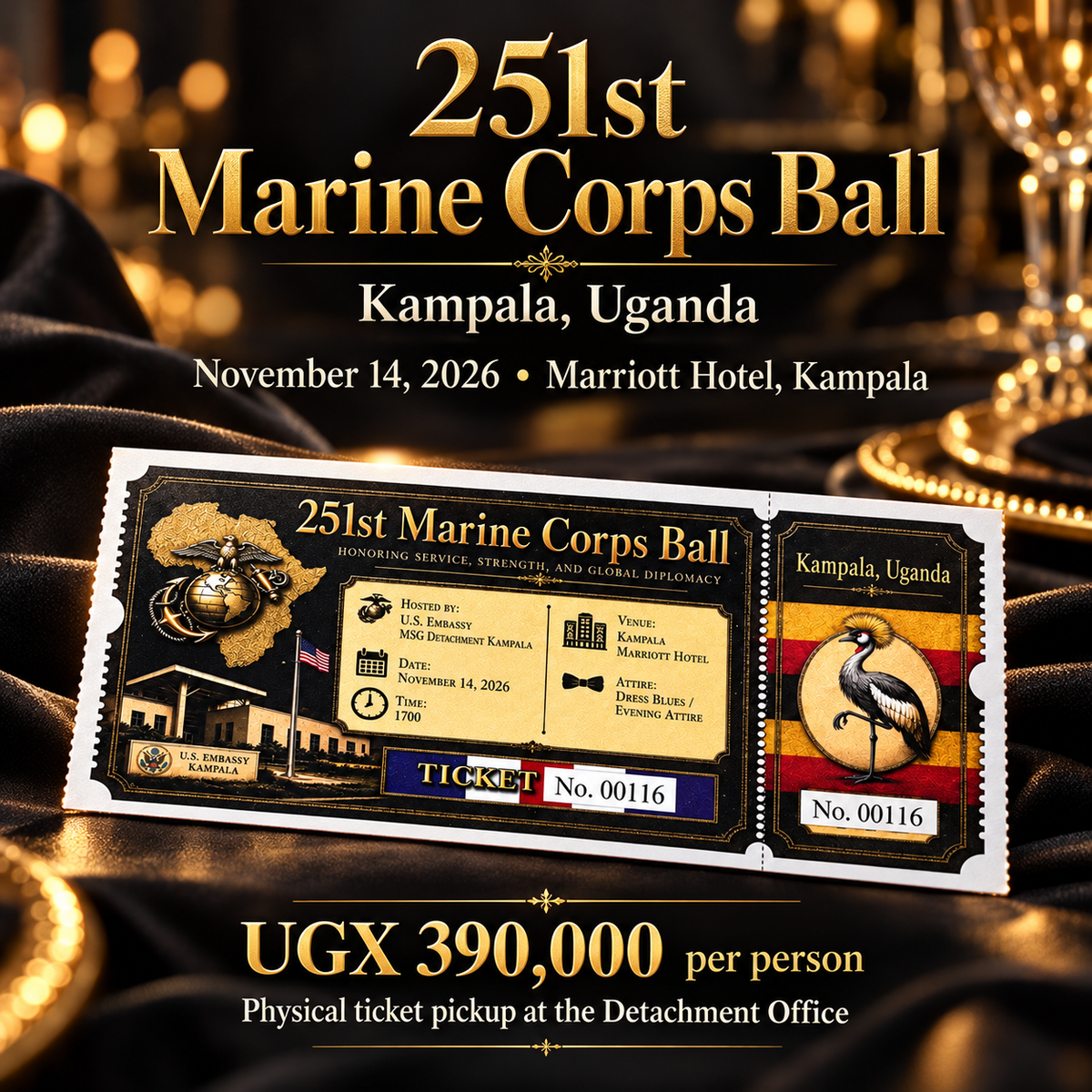 251st Marine Corps Birthday Ball Ticket